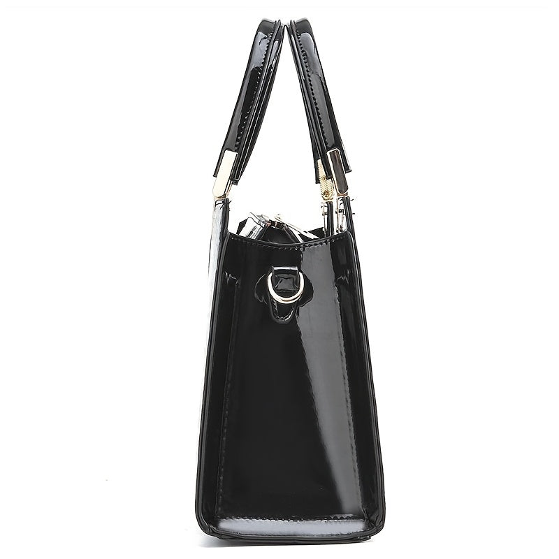bags : Glossy Handtas - Bruin in van Pantino