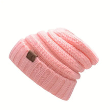 Beanie : Casual Gebreide Muts Lichtgroen - Ontspannen Winter Stijl - Acryl in Roze van Pantino