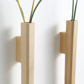 home & garden : Hangende Wandvaas Zwart - Planten Display Wanddecoratie - Hout in van Pantino