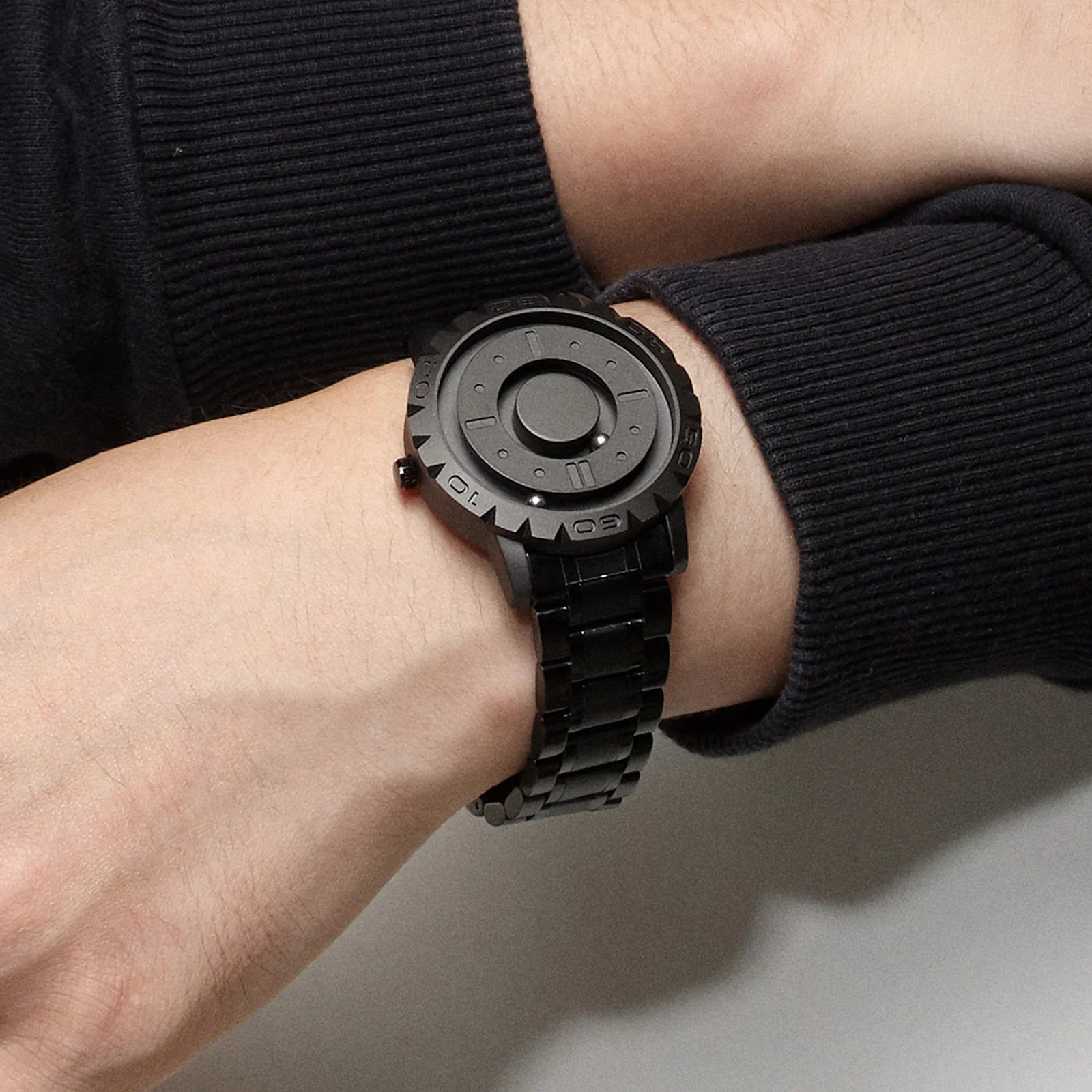 watches : Horloge Zwart - Stalen Band - Het Uniekste van in Zwart - stalen band van Pantino