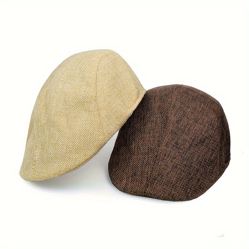 Beret : Baret Zwart - Polyester 1 St Modieuze Dunne Katoenen en Linnen Baretpet voor Middelbare Leeftijd en Ouderen Elegant in van Pantino