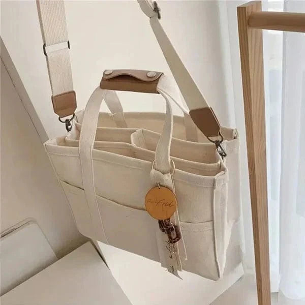 bags : Tote Bag Beige - ToteEase - Veel Opbergruimte voor Al Je Spullen in van Pantino