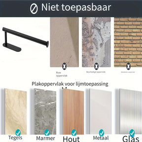 home & garden : Muur Gemonteerde Keukenrolhouder Roestvrij Staal - Zwart in van Pantino