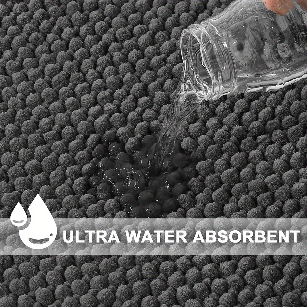 home & garden : Luxe L-Vormige Hoekdouchemat met Pluche Design - Absorberend, Antislip en Wasbaar - Grijs in van Pantino