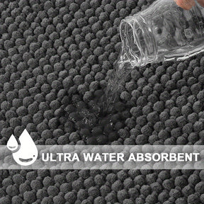 home & garden : Luxe L-Vormige Hoekdouchemat met Pluche Design - Absorberend, Antislip en Wasbaar - Grijs in van Pantino
