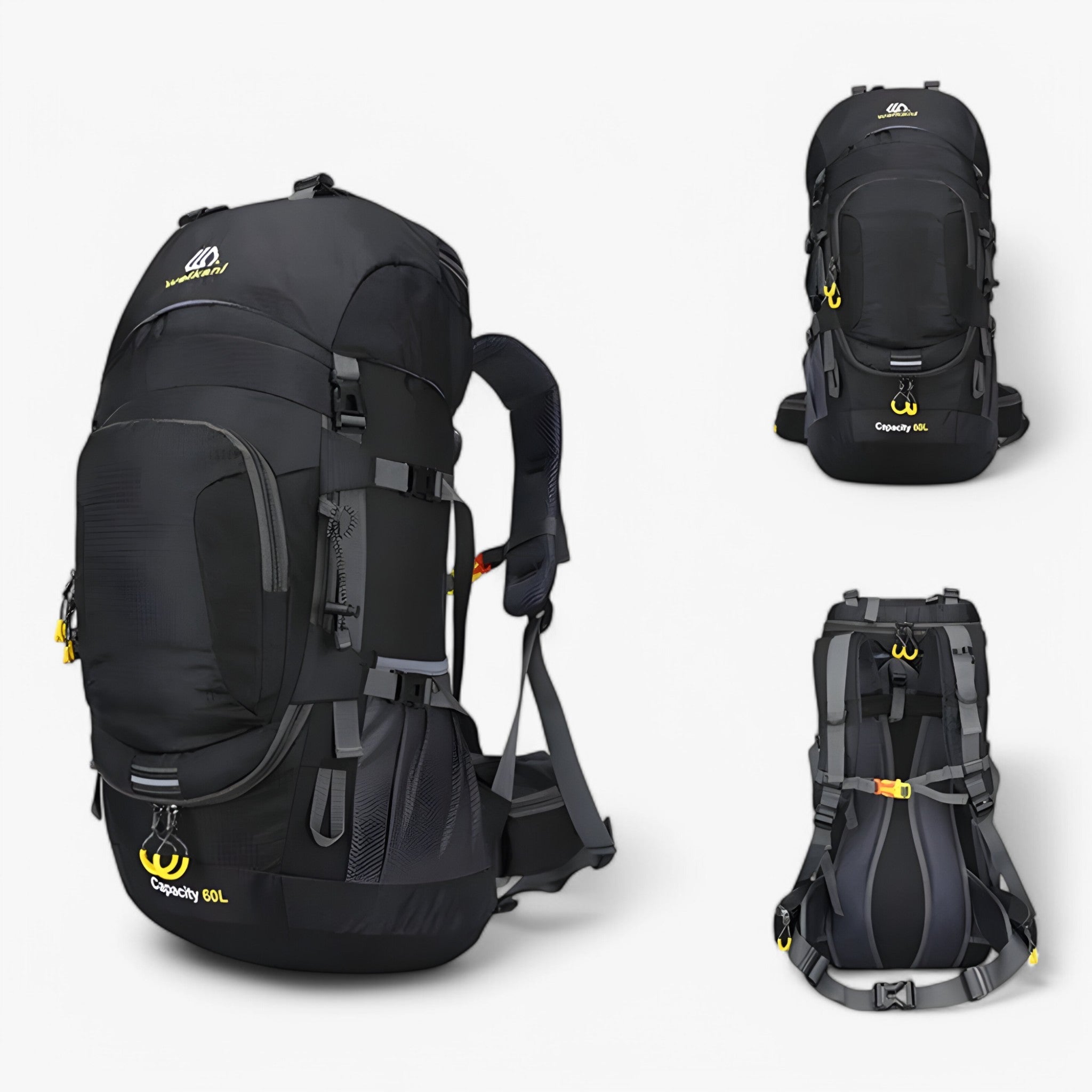 outdoor equipment : Waterdichte Trekpro 60l Rugzak - Groen in Zwart van Pantino