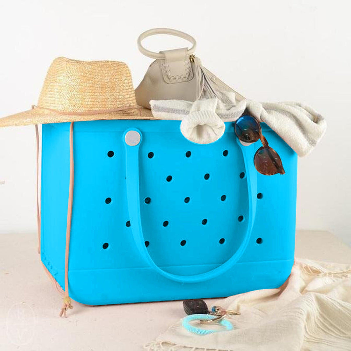 bags : Waterdichte Strandtas - Seaside Essentials - Blauw in Blauw M van Pantino