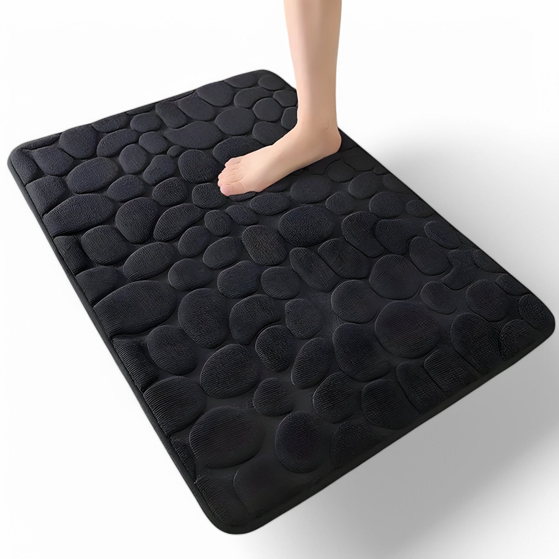 home & garden : Absorberende Badmat - Antislip Deurtapijt voor Badkamer en Toilet - Grijs in Zwart van Pantino