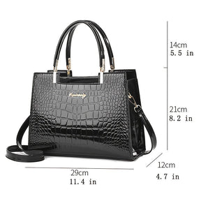 bags : Glossy Handtas - Bruin in van Pantino