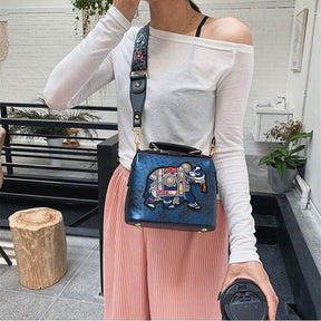 bags : Mandala Geborduurde Tas - Blauw in van Pantino