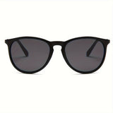 Damen Sonnenbrille Schwarz - klassische Vintage Metallrahmen oval
