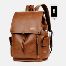 bags : Rugzak Heren Zwart - Waterdichte Herenrugzak met Opladen Via USB - Geschikt voor een Laptop van 13,3 Inch in Brown van Pantino
