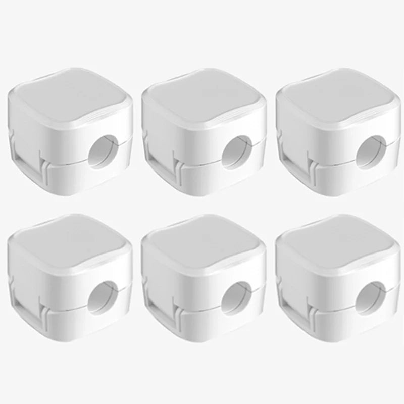 gadgets : Kabelhouder Set Zwart 6 Stuks - Anti-Kabelrommel Bureau - Siliconen in Wit (set van 6) van Pantino