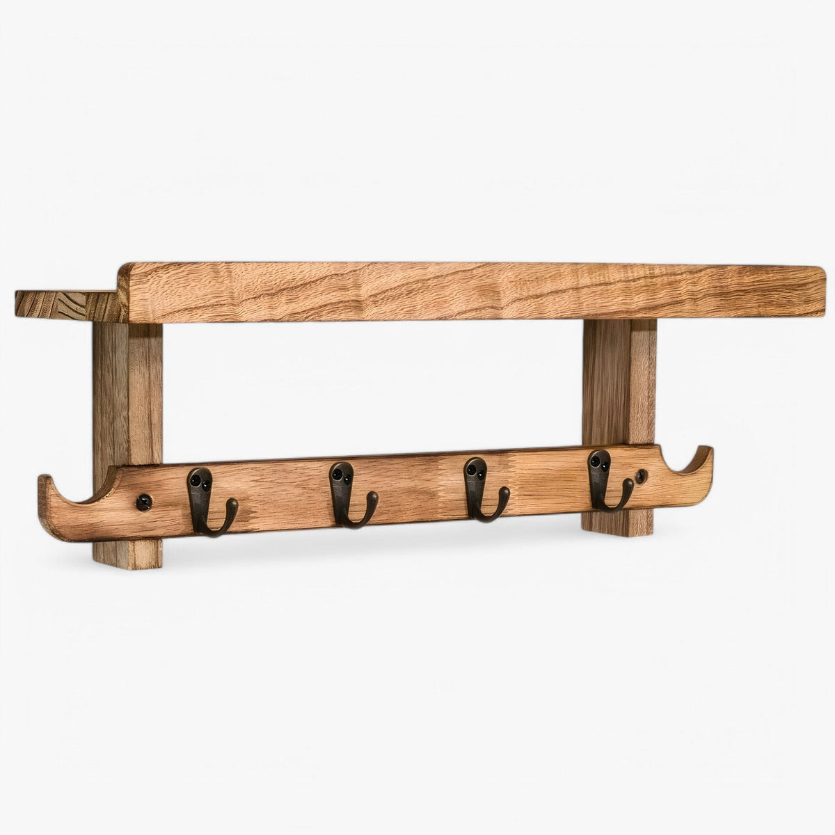 home & garden : Wandrek met Kapstok Fluweel - Vintage Wit in Hout van Pantino
