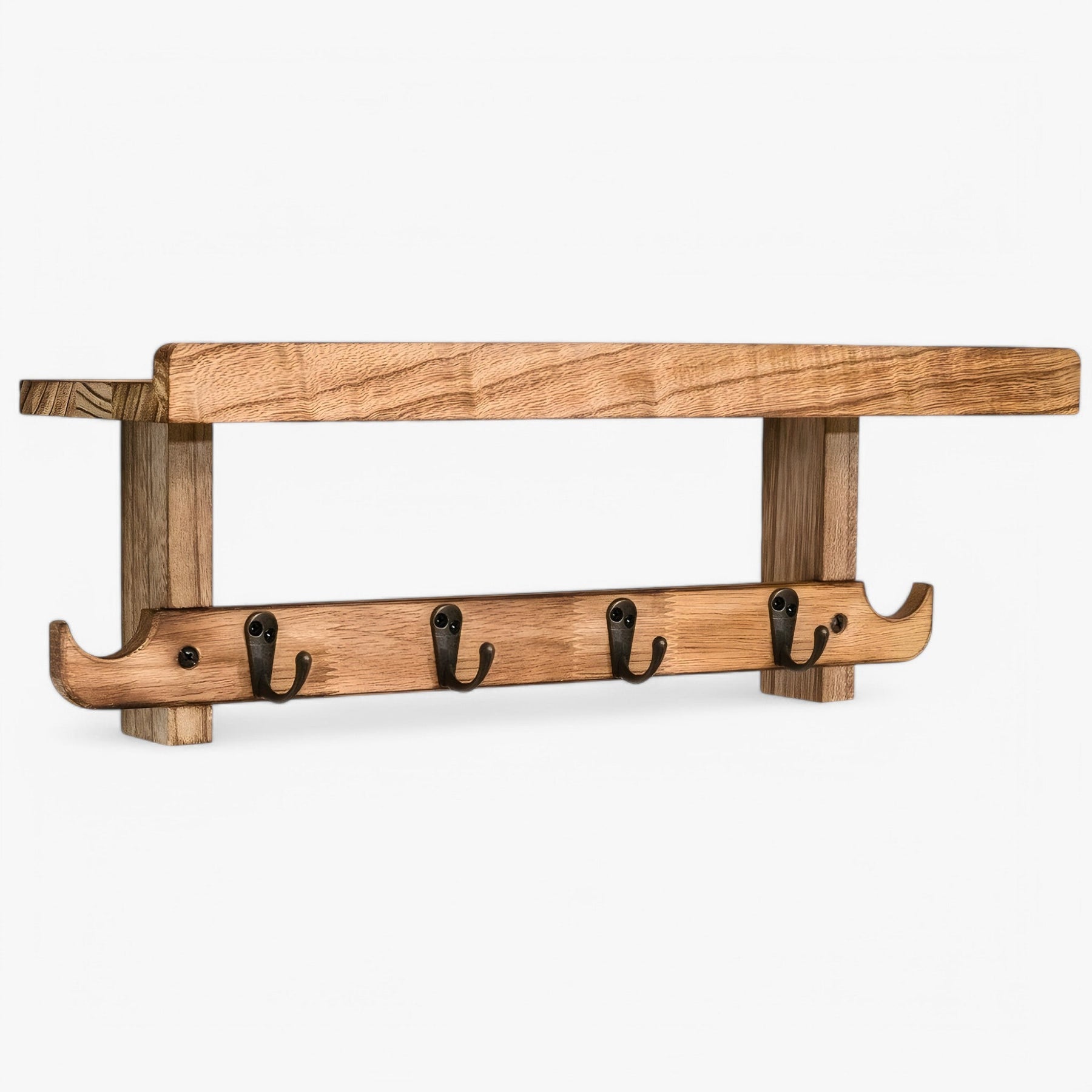 home & garden : Wandrek met Kapstok Fluweel - Vintage Wit in Hout van Pantino