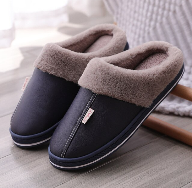 other : Premium Slippers Dames - Zwart in Marine Blauw van Pantino