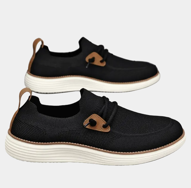 Heren sneakers met geperforeerd bovenwerk