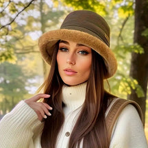 Hat : Winterse Hoed Dames - Zwart in Groen van Pantino