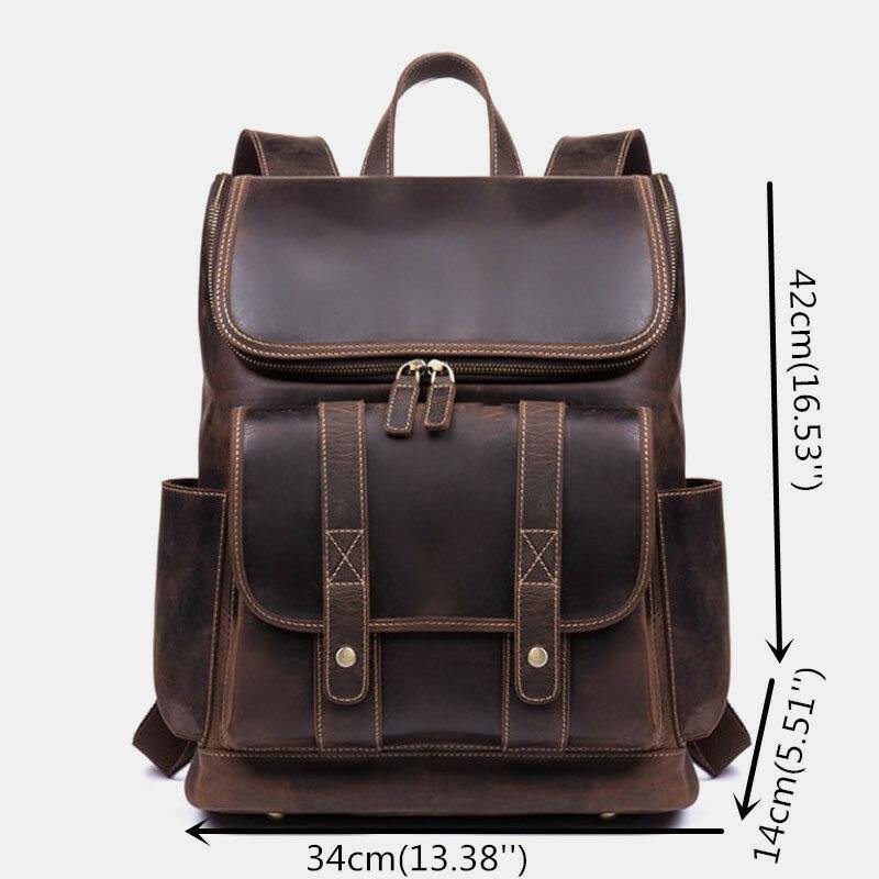 bags : Rugzak Heren Zwart - Vintage Anti-Diefstal Laptoprugzak voor , Geschikt voor 15,6 Inch in van Pantino