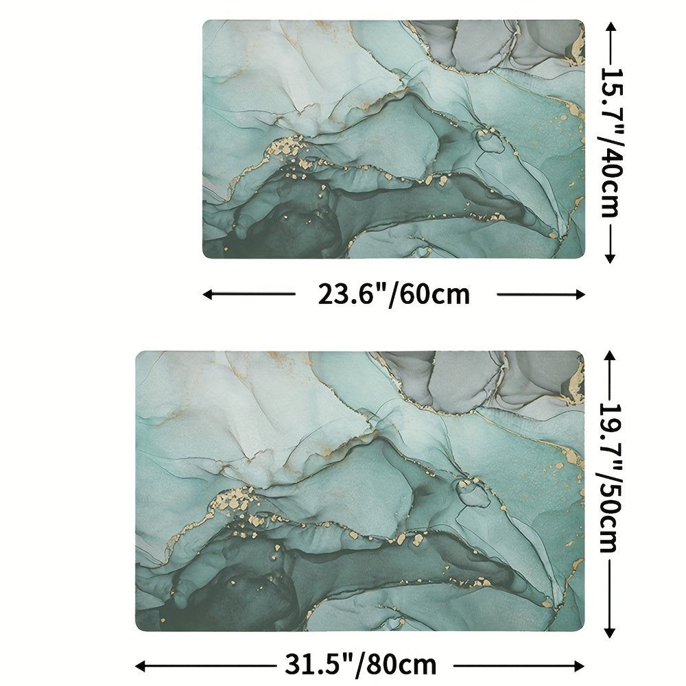 home & garden : Antislipmat Marmerpatroon - Marble - Donkergrijs in van Pantino