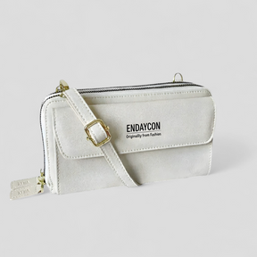 bags : EviBella - Compact Telefoontasje - Zwart in Beige (pre-order) van Pantino