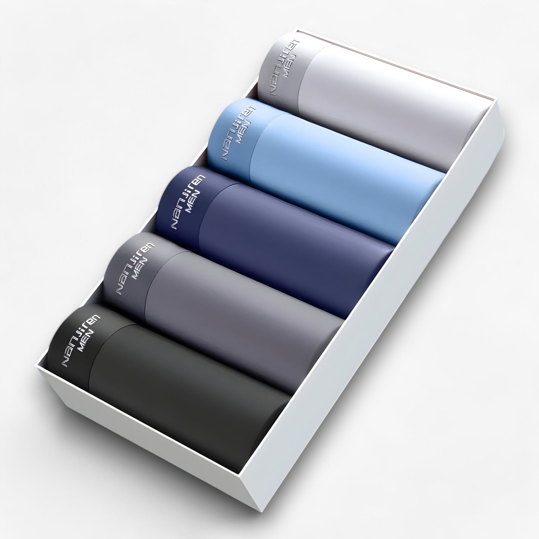Men's Boxer Briefs : Dames Hipster Onderbroeken Multipack (Zwart/Wit/Nude) - Naadloos Katoen Mix voor Ademend Comfort in Zwart-grijs-blauw-lichtblauw-lichtgrijs van Pantino