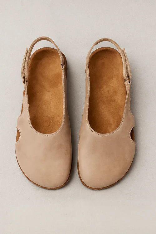 Sandals : Slingback Zwarte Dames van Echt Leer, Hak 5cm, Ronde Neus: Elegantie & Comfort in van Pantinoshop