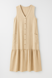 Dresses : Strandjurk mouwloos van soepele stof Dames in Marrone van Pantino