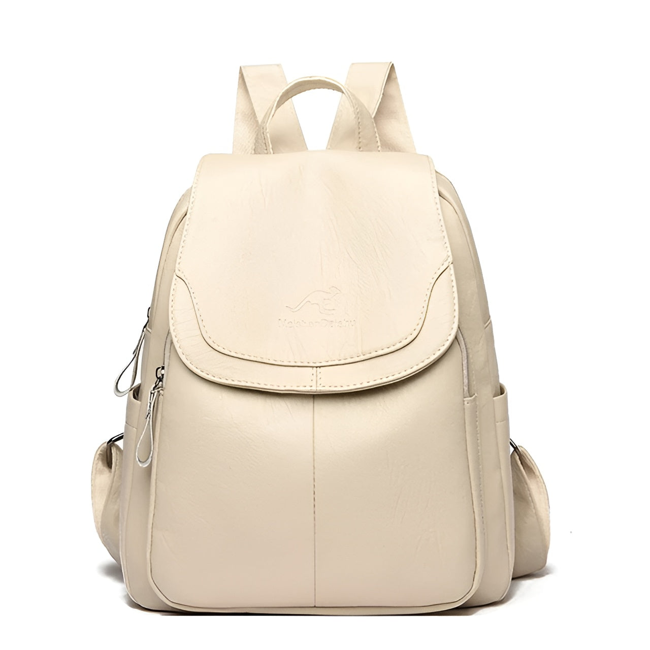 bags : Vintage Boekentas Dames - Retro Leren Schooltas Design - PU-Leer in Beige van Pantino