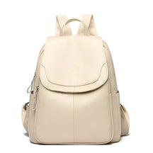 bags : Vintage Boekentas Dames - Retro Leren Schooltas Design - PU-Leer in Beige van Pantino