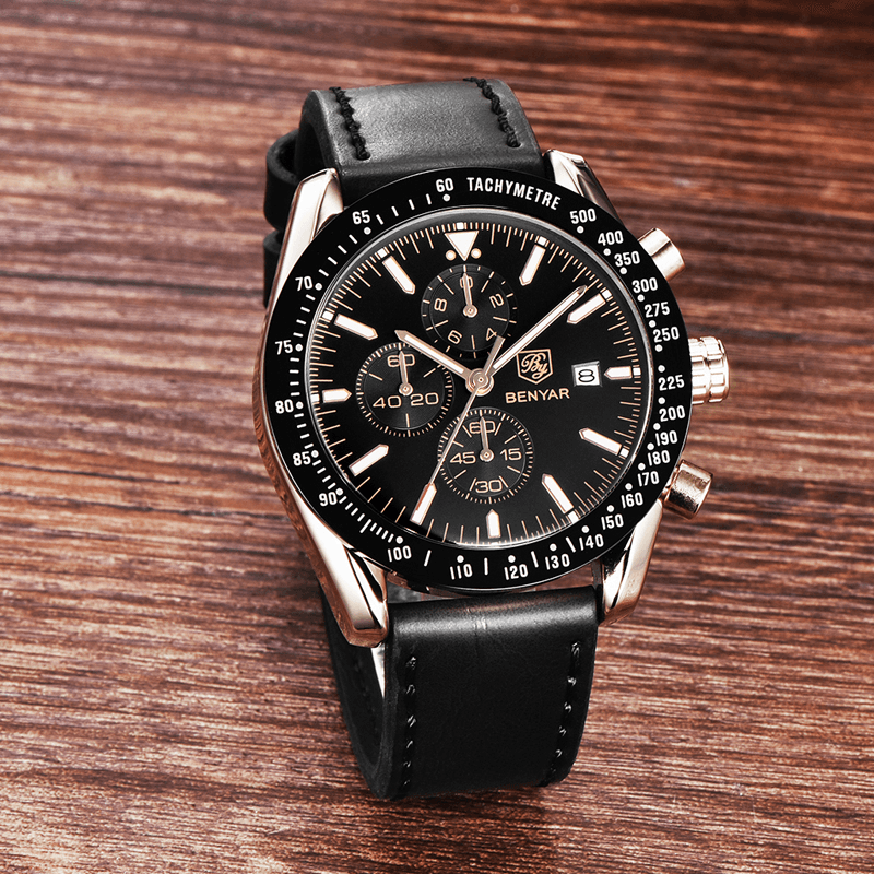 watches : Men's Waterproof Quartz Watch - Staal Zilver Blauw in van Pantino
