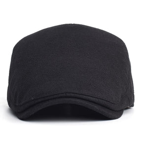 Newsboy Hat : Warme Newsboy Hoed, Cabbie Hoed, Gatsby Hoed Vintage - Zwart in van Pantino