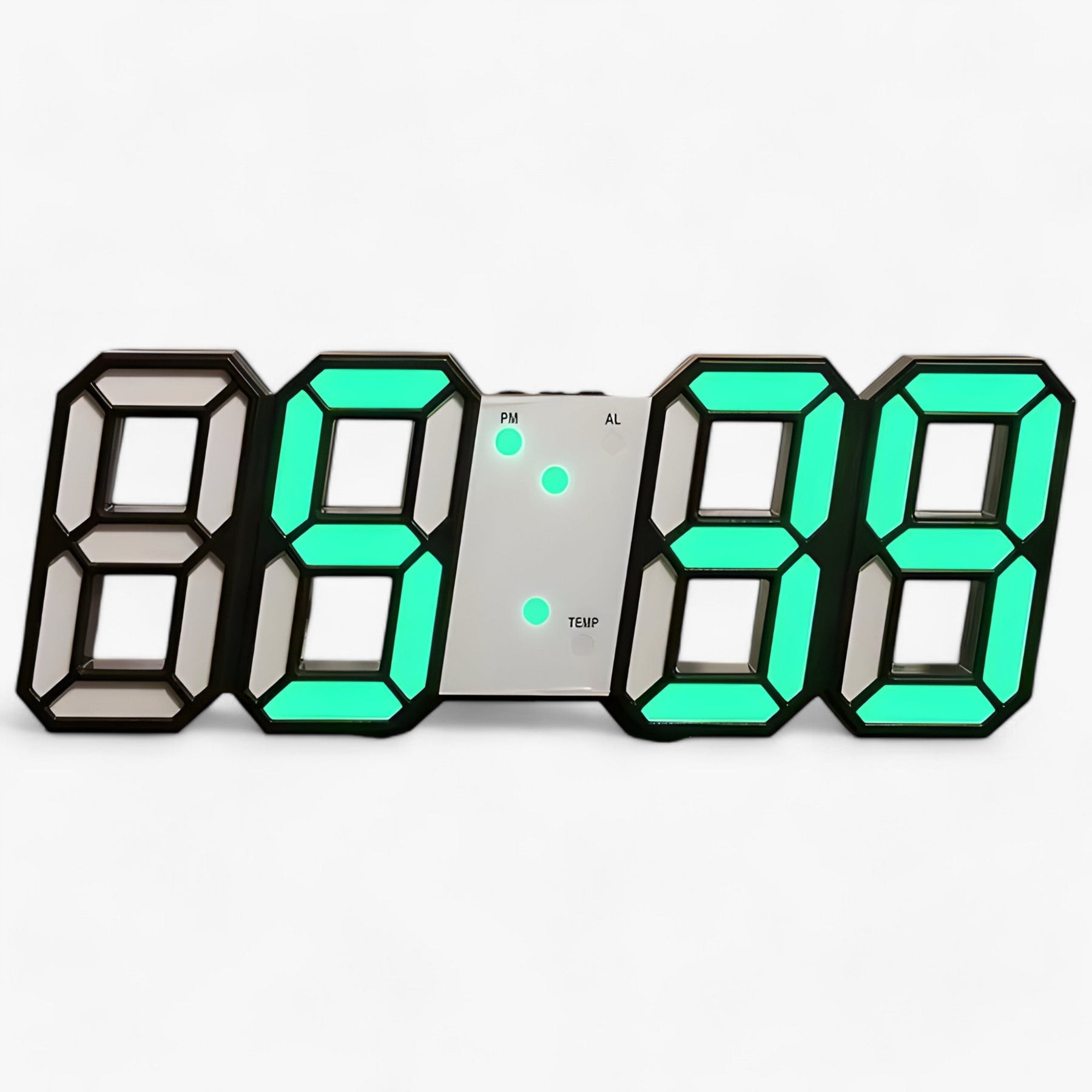 other : NordiClock - Wecker en Digitale Klok - Multifunctionele Elektronische Weergave in Zwart en groen van Pantino