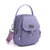 bags : Crossbody Tas Dames Zwart - Compact Dagelijks Gebruik - Kunstleer in Lila van Pantino