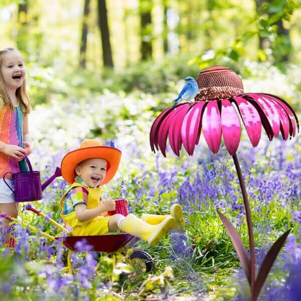outdoor equipment : Coneflower Vogel Voederhuisje - Rood in van Pantino