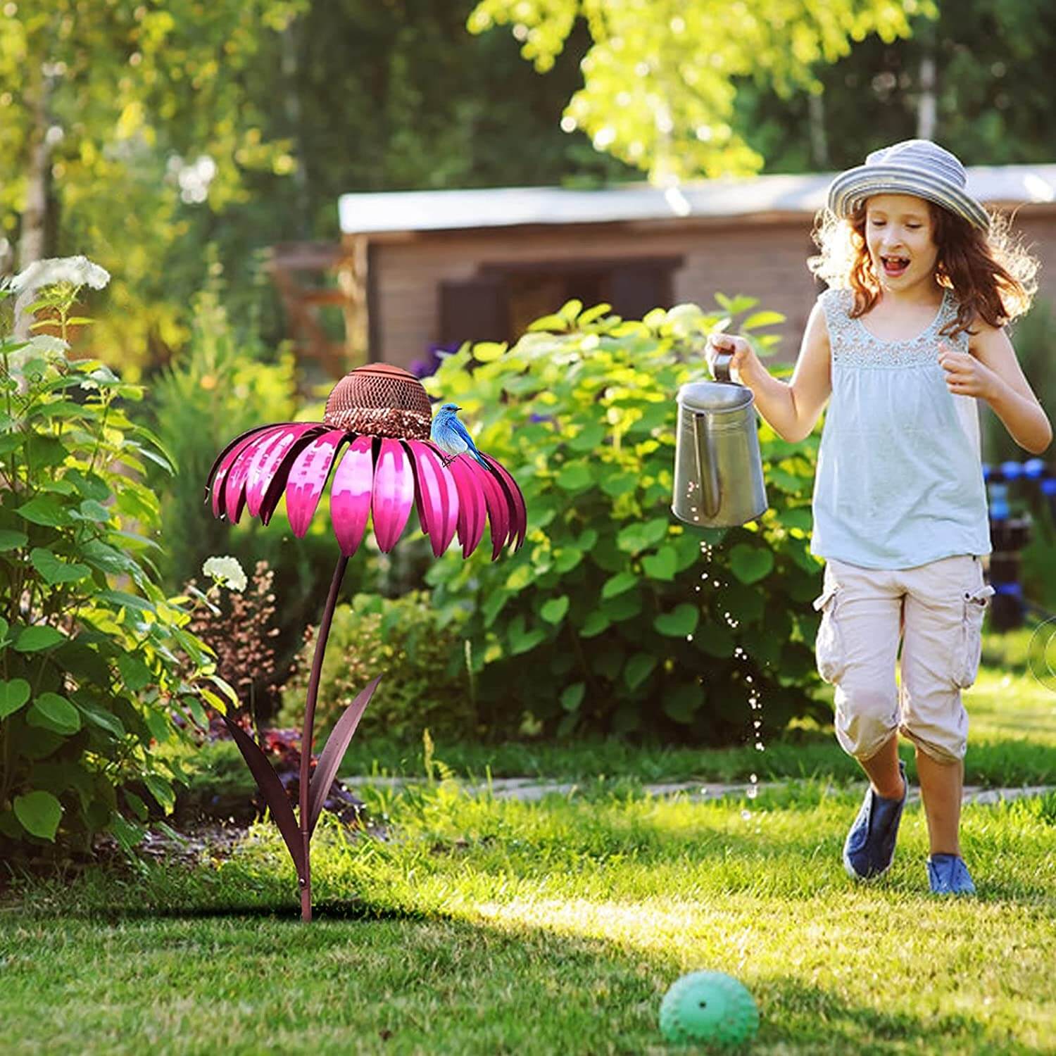 outdoor equipment : Coneflower Vogel Voederhuisje - Rood in van Pantino