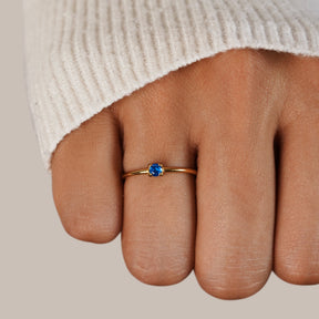 Ring : Ring Goud - Birthstone 18K Roestvrij Staal in van Pantino