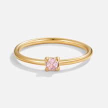 Ring : Ring Goud - Birthstone 18K Roestvrij Staal in Oktober - Tourmaline van Pantino