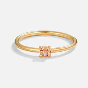 Ring : Ring Goud - Birthstone 18K Roestvrij Staal in November - Golden Topaz van Pantino