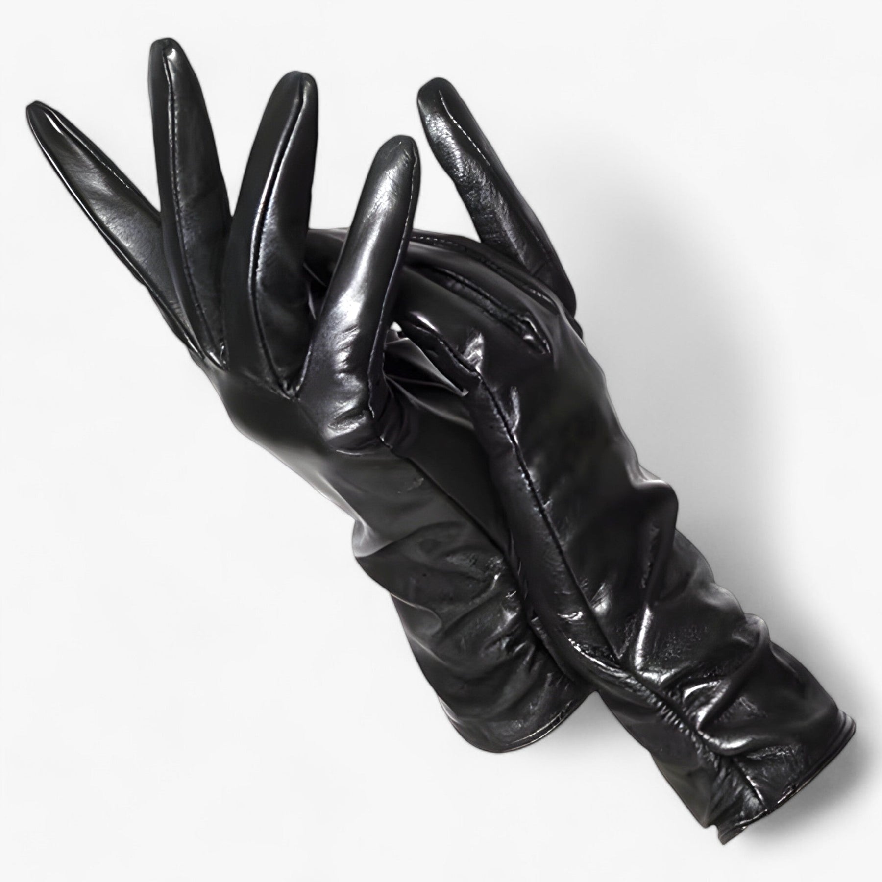 Sheepskin Gloves : Schapenvellen Handschoenen voor Vrouwen Dames - K Klasiek Stijl en Winterbescherming - Blauw Lac in Zwart van Pantino