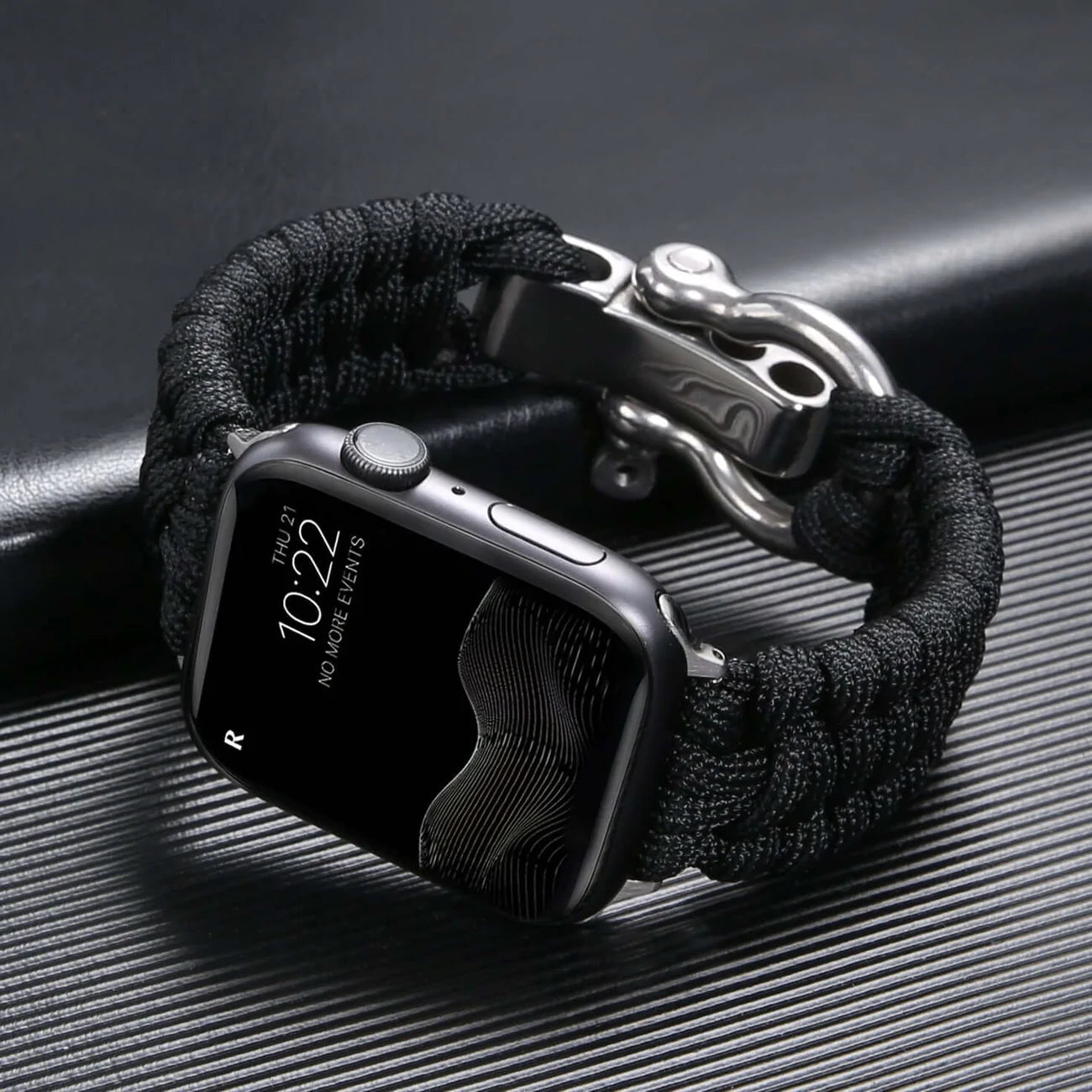 Smartwatch Band : Romo Essentieel voor de Apple Watch - Groen in Zwart van Pantino