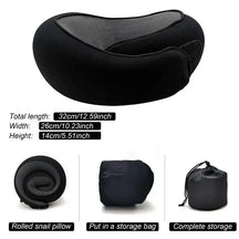 Travel Pillow : FluffyRest - Comfortabel Reiskussen Nekkussen - Grijs in Zwart van Pantino