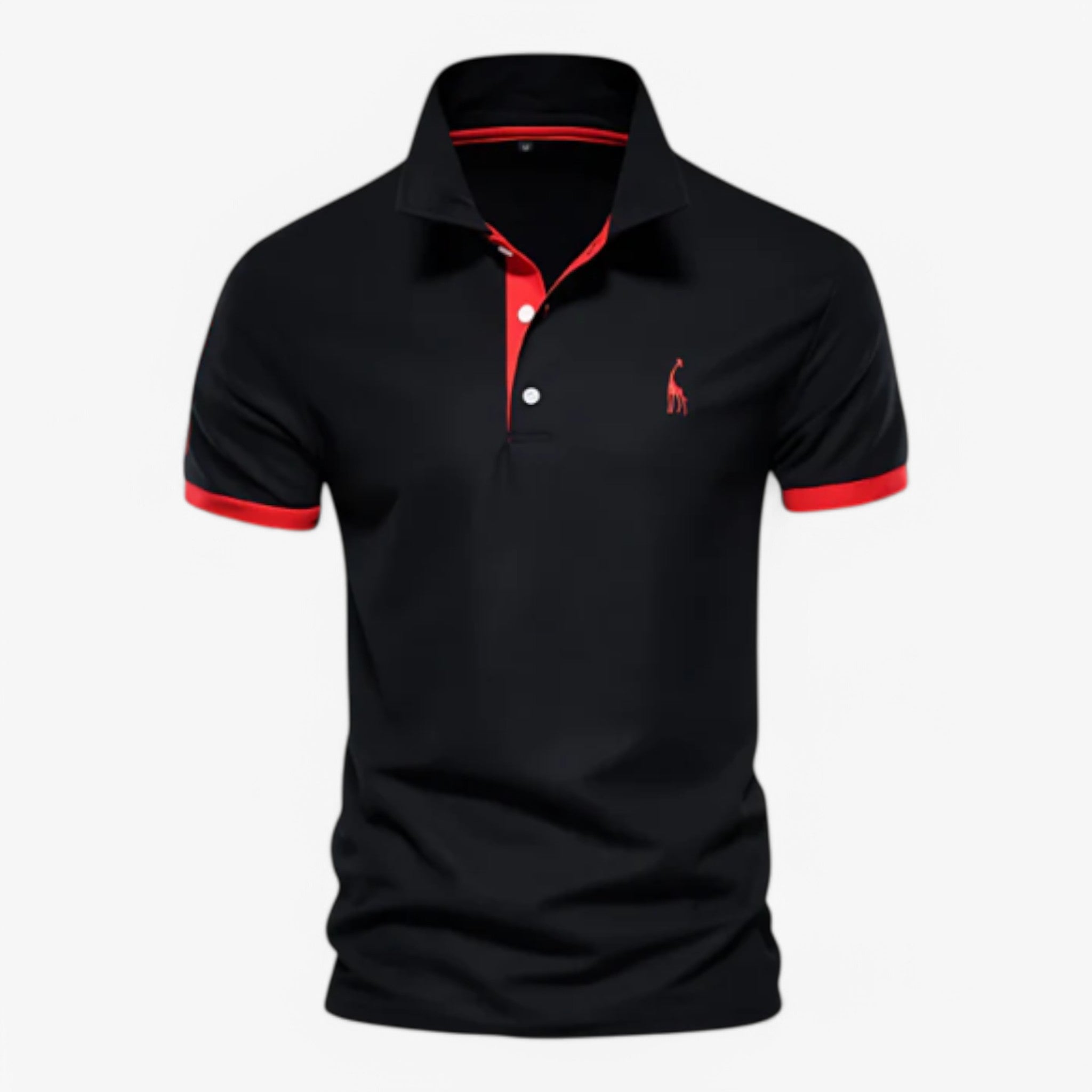 Men's Top Clothes : Polo Heren Korte Mouwen van Katoen Slim Fit - Diverse Kleuren en Maten in Nero van Pantinoshop