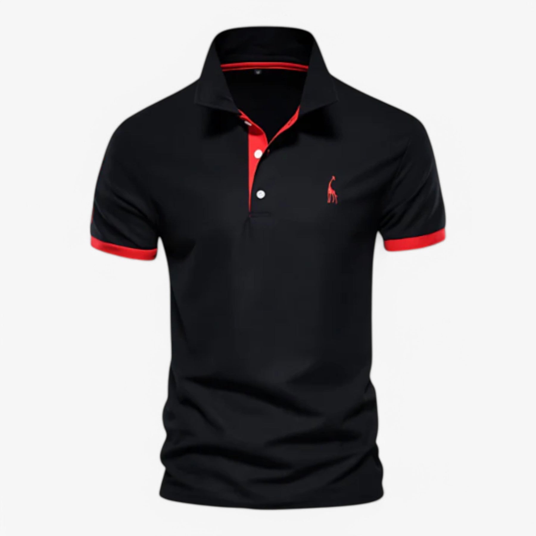 Men's Top Clothes : Polo Heren Korte Mouwen van Katoen Slim Fit - Diverse Kleuren en Maten in Nero van Pantinoshop