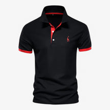 Men's Top Clothes : Polo Heren Korte Mouwen van Katoen Slim Fit - Diverse Kleuren en Maten in Nero van Pantinoshop