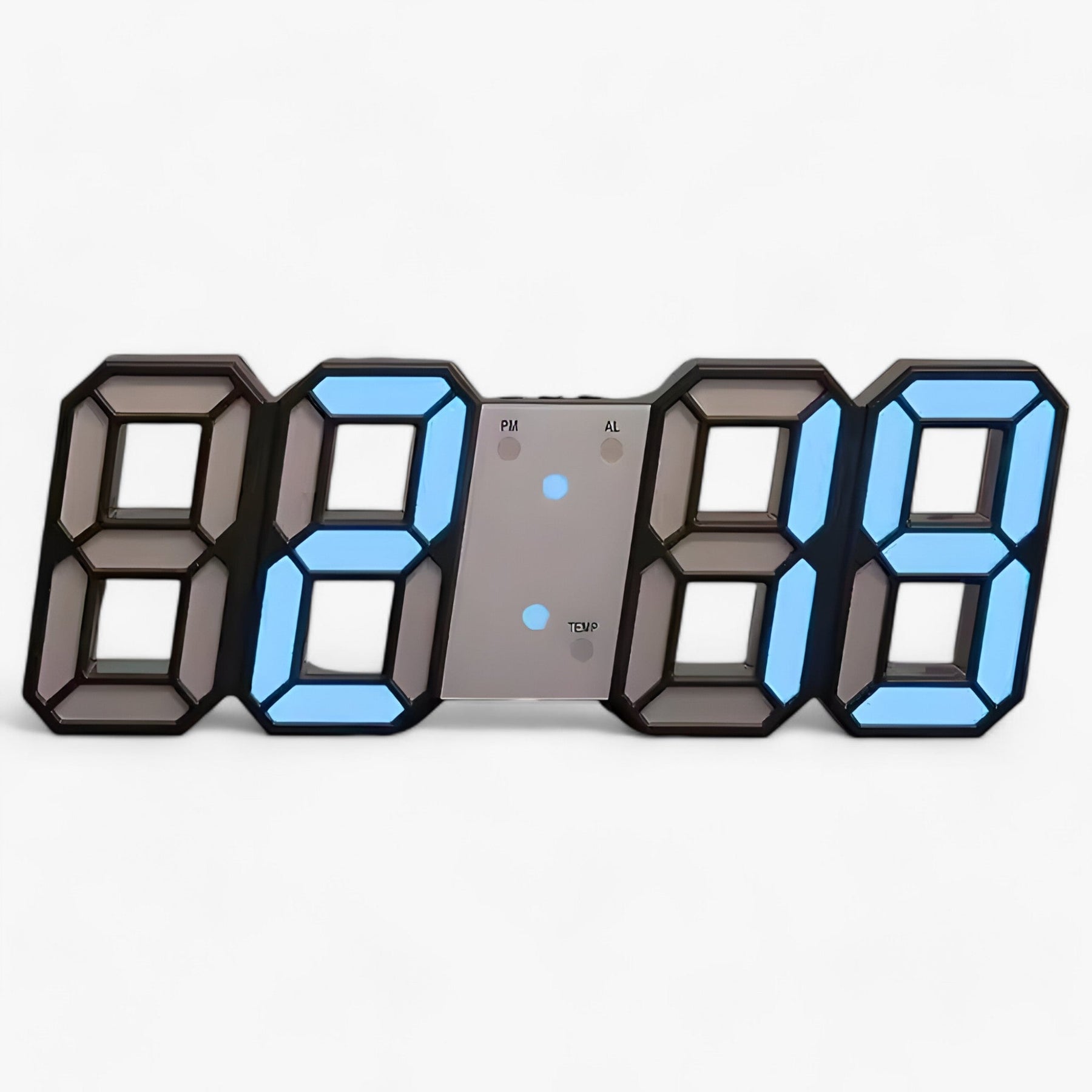 other : NordiClock - Wecker en Digitale Klok - Multifunctionele Elektronische Weergave in Zwart en blauw van Pantino