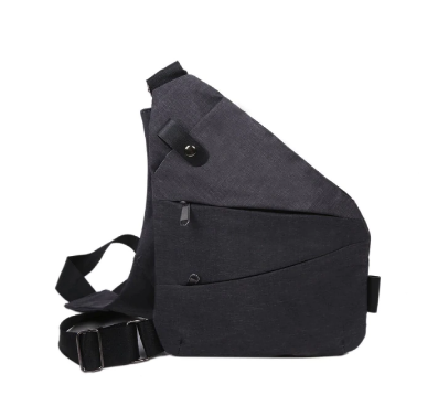 bags : Personal Flex Bag Heren - Zwart in Zwart Linker Schouder van Pantino