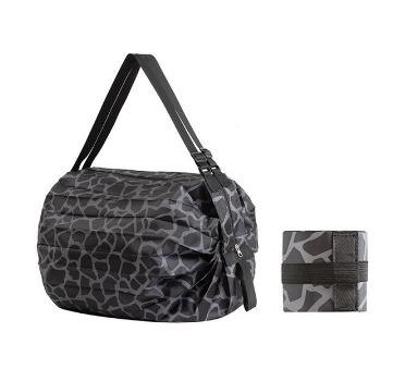bags : Portable Shopping Bag - Zwart Luipaard in Zwart luipaard van Pantino