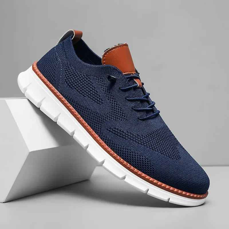 : Herenschoenen Comfortabel Kunstleer Ademend - Klassiek Design in Blauw van Pantinoshop