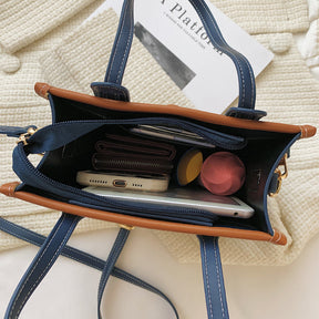 bags : Tote Bag Dames Blauw - Mini Classy - Kleine Handige Tas voor in van Pantino